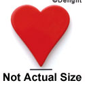 0581 - Heart - Card Suit Red Medium - Resin Decoration (12 per package)