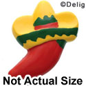0600* - Jalapeno Sombrero (Left & Right) - Resin Decoration (12 per package)
