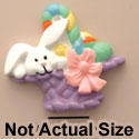 0643 - Bunny - Basket Purple - Resin Decoration (12 per package)