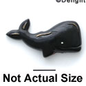 0664* - Whale Black (Left & Right) - Resin Decoration (12 per package)