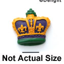 0680 - Crown - Painted - Resin Decoration (12 per package)