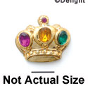 0682 - Crown - Gold Jewels - Resin Decoration (12 per package)