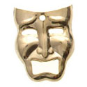 0690 - Mask - Tragedy Metal Mini - Resin Decoration (12 per package)
