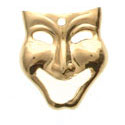 0691 - Mask - Comedy Metal Mini - Resin Decoration (12 per package)