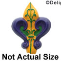 0696 - Fleur De Lis - Painted - Resin Decoration (12 per package)