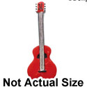 0724 - Guitar - Red Medium - Resin Decoration (12 per package)