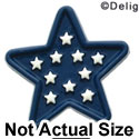 0727 - Star - Blue White Stars Large - Resin Decoration (12 per package)
