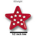 0730 - Star - Red White Stars Small - Resin Decoration (12 per package)