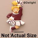 0744* - Cheerleader Maroon Blonde (Left & Right) - Resin Decoration (12 per package)