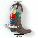 0779* - Boot Fancy Cactus (Left & Right) - Resin Decoration (12 per package)