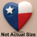 0783 - Heart - Texas Lone Star Medium - Resin Decoration (12 per package)
