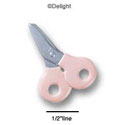 0796 - Scissors - Pink - Resin Decoration (12 per package)