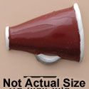 0798* ctlf - Megaphone Maroon (Left & Right) - Resin Decoration (12 per package)