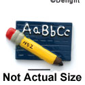 0807 - School Pad - Abc Pencil Blue - Resin Decoration (12 per package)