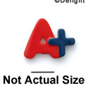 0808 - A Plus - Red Blue - Resin Decoration (12 per package)
