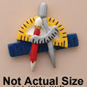 0815 - Compass - Ruler Medium - Resin Decoration (12 per package)
