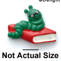 0816 - Book Worm - Sitting - Resin Decoration (12 per package)