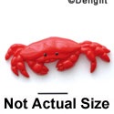 0828 tlf - CraB tlf - Red Medium - Resin Decoration (12 per package)
