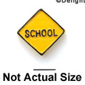 0830 - School Zone Sign - Medium - Resin Decoration (12 per package)