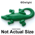 0834 - Alligator - Green Medium - Resin Decoration (12 per package)