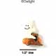 0839 - Ghost - Tree Pumpkin Mini - Resin Decoration (12 per package)