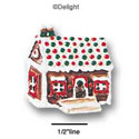 0853 - Gingerbread - House Large - Resin Decoration (12 per package)