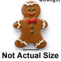 0854 tlf - Gingerbread - Boy Large - Resin Decoration (12 per package)