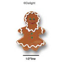 0855 - Gingerbread - Girl Large - Resin Decoration (12 per package)