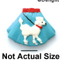0876 - Poodle Skirt - Blue Medium - Resin Decoration (12 per package)