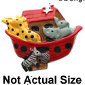 0898 - Noah's Ark - Red Large - Resin Decoration (12 per package)