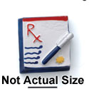 1008 tlf - Prescription Pad White Medium - Resin Decoration (12 per package)