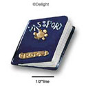 1029 - Passport Blue Medium - Resin Decoration (12 per package)