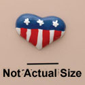 1036 tlf - Heart USA 3 Stars Mini - Resin Decoration (12 per package)