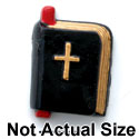 1038 - Bible Black Cross Medium - Resin Decoration (12 per package)