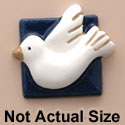 1043 tlf - Dove White Blue Background - Resin Decoration (12 per package)