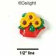 1094* - Watering Can Sunflower Min (Left & Right) - Resin Decoration (12 per package)