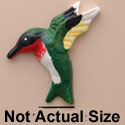 1119 - Bird Hummingbird Medium - Resin Decoration (12 per package)