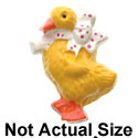 1168 - Duck Yellow Bow Dots Medium - Resin Decoration (12 per package)
