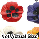 1197 - Flower Pansy 4 Assorted Medium - Resin Decoration (12 per package)