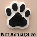 1210 tlf - Paw Black Medium - Resin Decoration (12 per package)