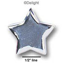 1224 - Star Silver Plated Medium - Resin Decoration (12 per package)