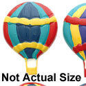 1228 - Hot Air Balloon Rainbow Assort - Resin Decoration (12 per package)