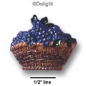 1734 - Grapes Basket Medium - Resin Decoration (12 per package)