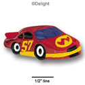 1768 - Race Car Red Medium - Resin Decoration (12 per package)
