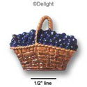 1795 - Grapes Basket Handle Medium - Resin Decoration (12 per package)