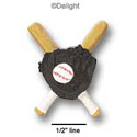 1797 - Baseball Collage Ball Glove Bat - Resin Decoration (12 per package)