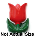 1818 - Flower Tulip Red Medium - Resin Decoration (12 per package)