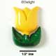 1819 - Flower Tulip Yellow Medium - Resin Decoration (12 per package)