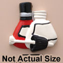 1840 - Nail Polish White Black Red - Resin Decoration (12 per package)