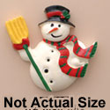 1855* - Snowman Broom Medium - Resin Decoration (12 per package)